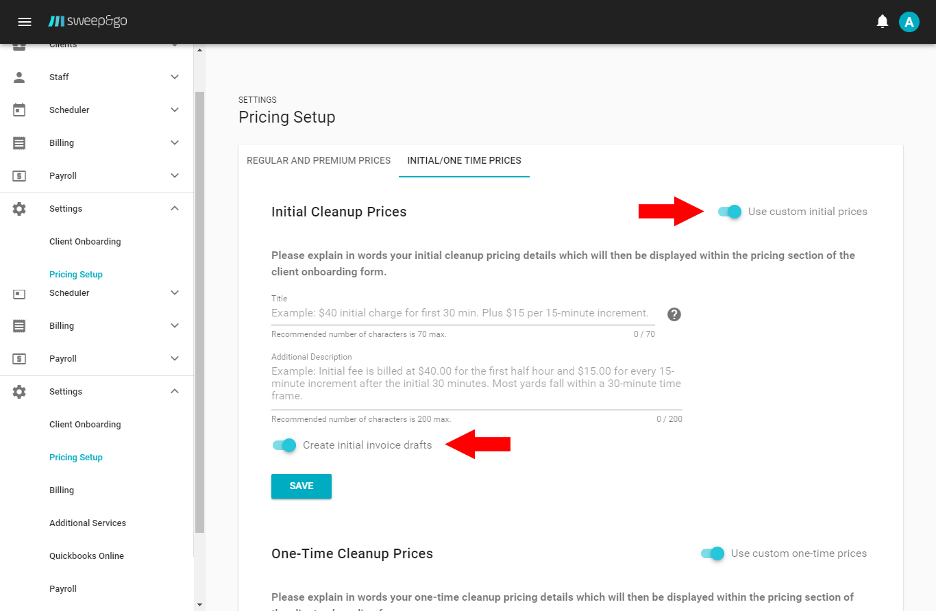 Initial-One-Time-Prices