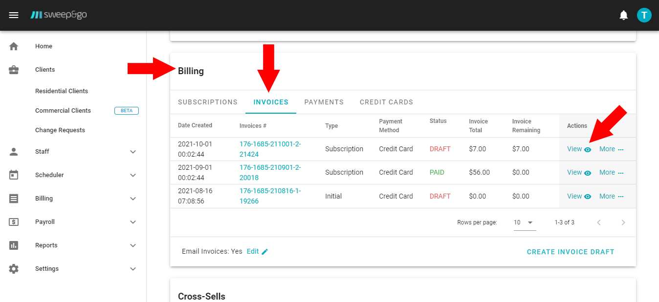 View-client-invoices