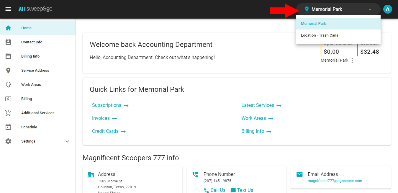 Use-account-switcher-to-manage-multiple-locations